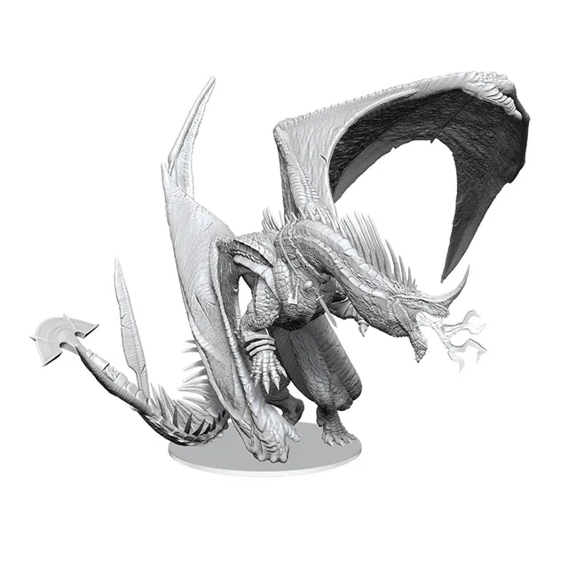 d-d-nolzur-s-marvelous-miniatur-blue-dragon-unbemalt image 1