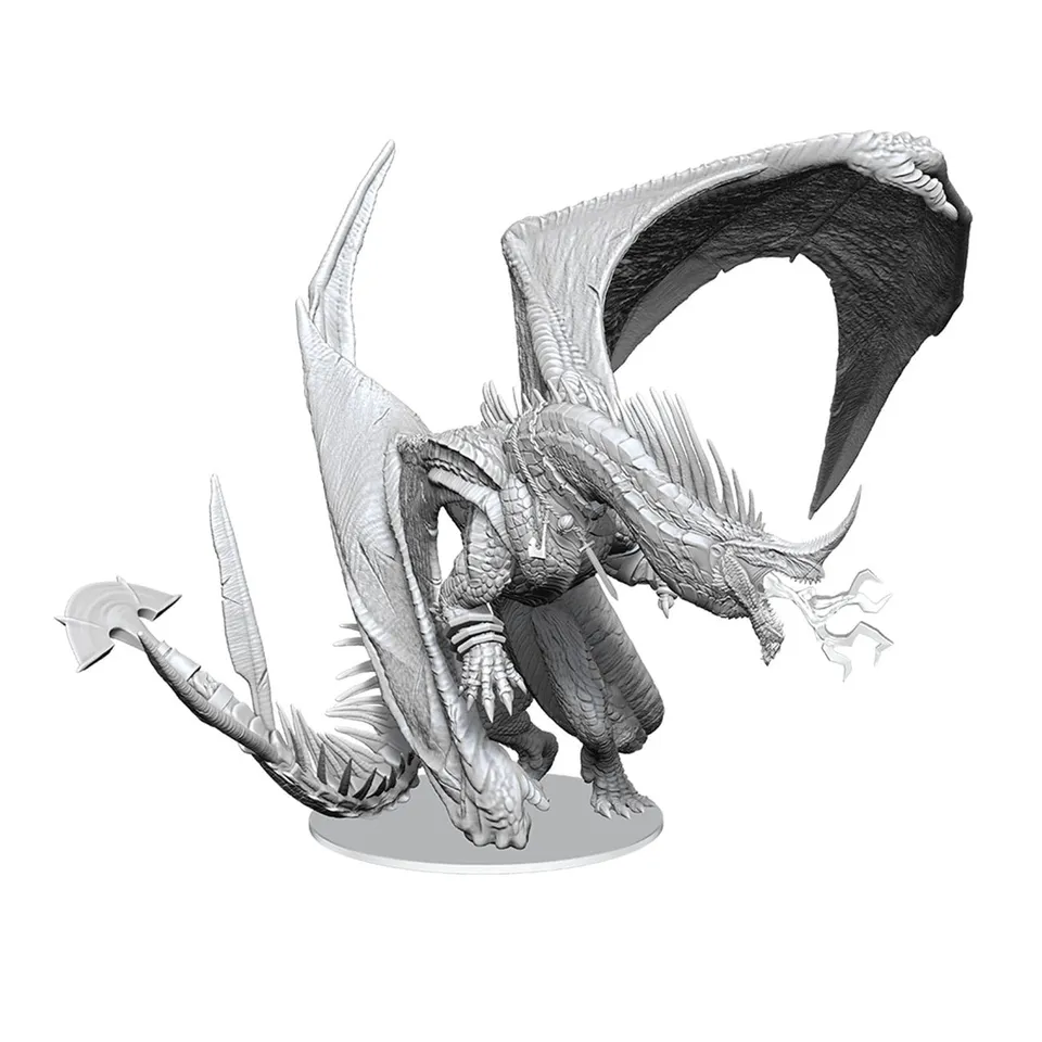 d-d-nolzur-s-marvelous-miniatur-blue-dragon-unbemalt image 1