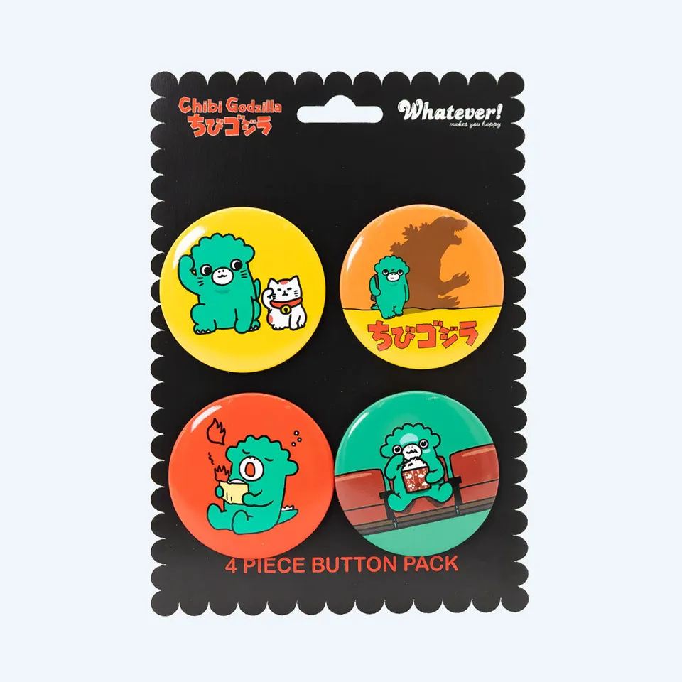 chibi-godzilla-raids-again-buttons-4er-set image 1