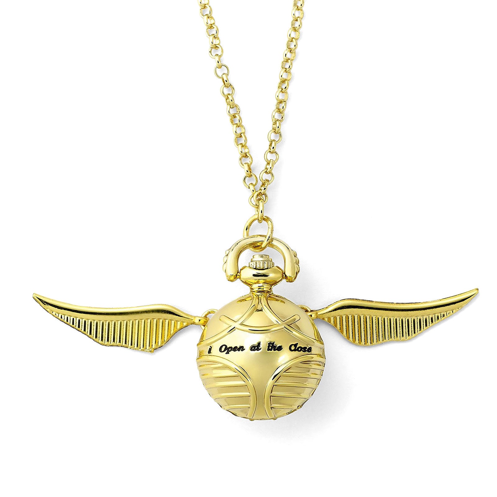 elbenwald-harry-potter-goldener-schnatz-kette-uhr-66-cm image 2