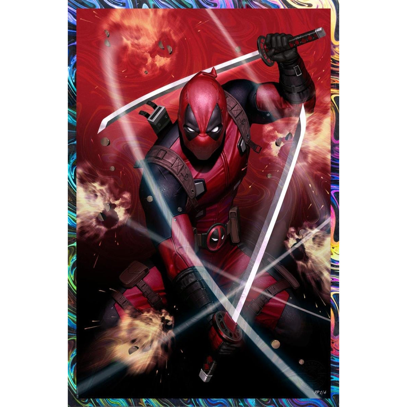 elbenwald-marvel-deadpool-1-kunstdruck-61x41cm-ungerahmt image 1