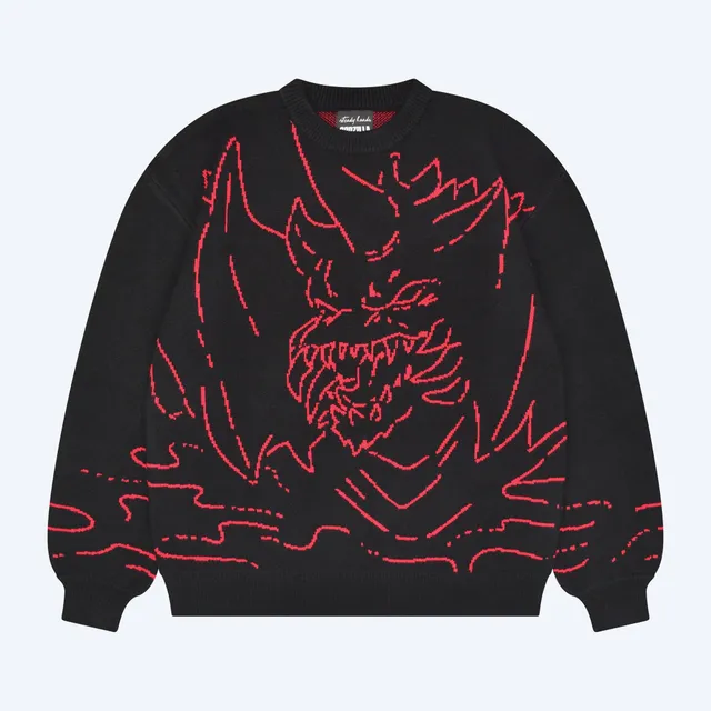 godzilla-destoroyah-sweater-pullover-schwarz-m-l image 1