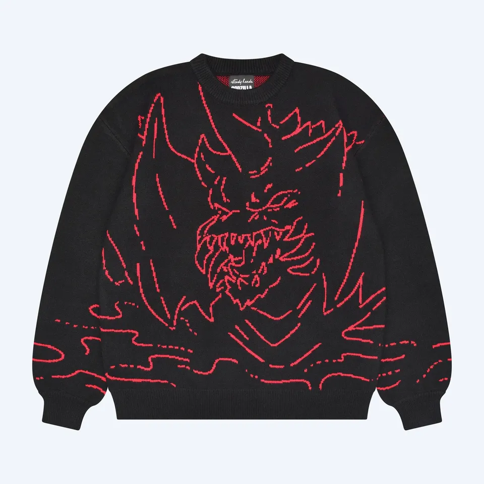 godzilla-destoroyah-sweater-pullover-schwarz-m-l image 1