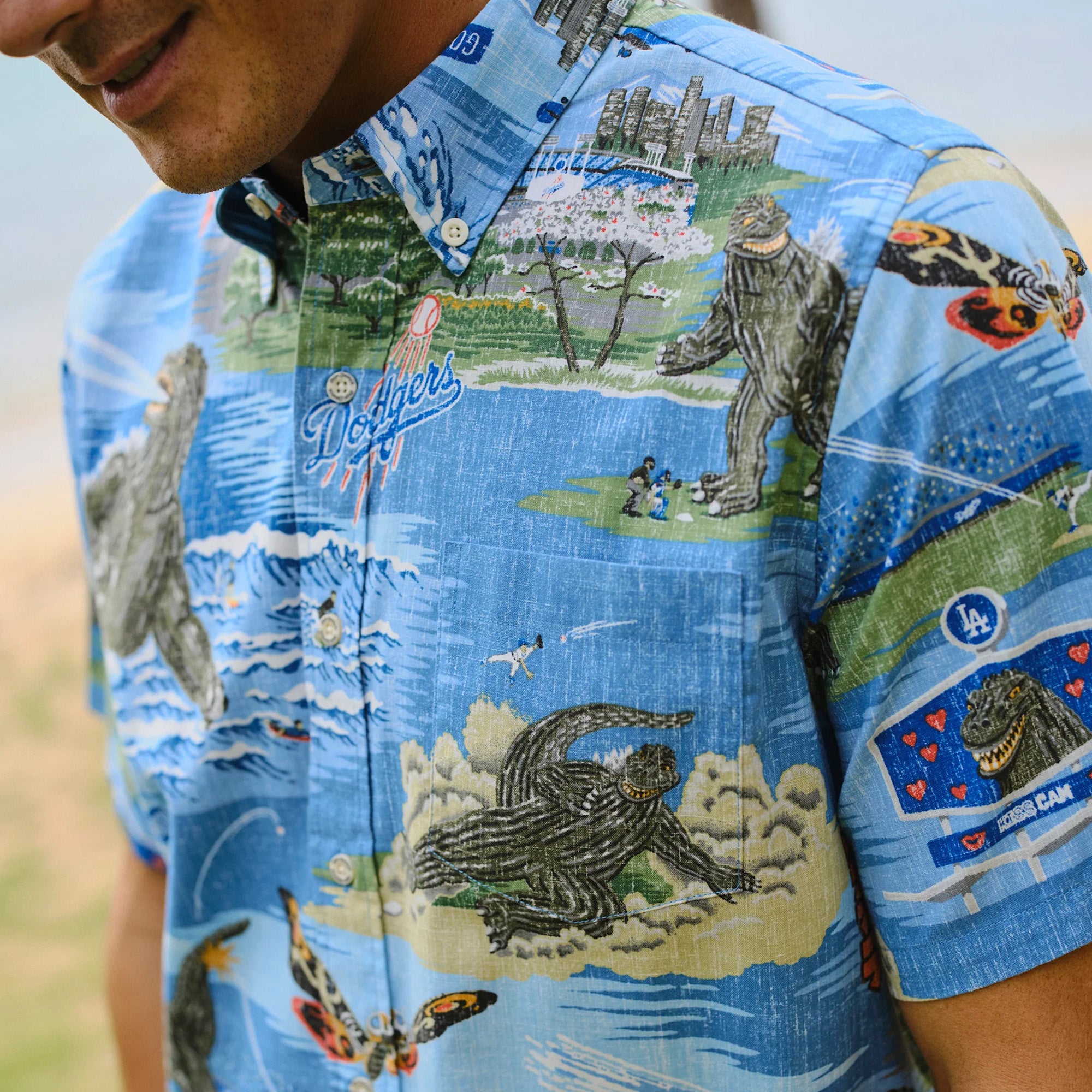 reyn-spooner-los-angeles-dodgers-godzilla-aloha-shirt-herren image 6