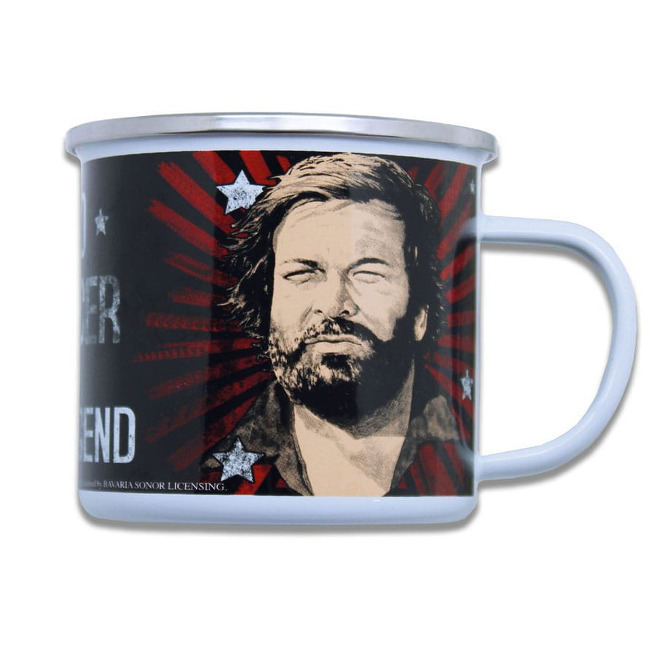 bud-spencer-emaille-tasse-the-legend-500-ml-metall image 1