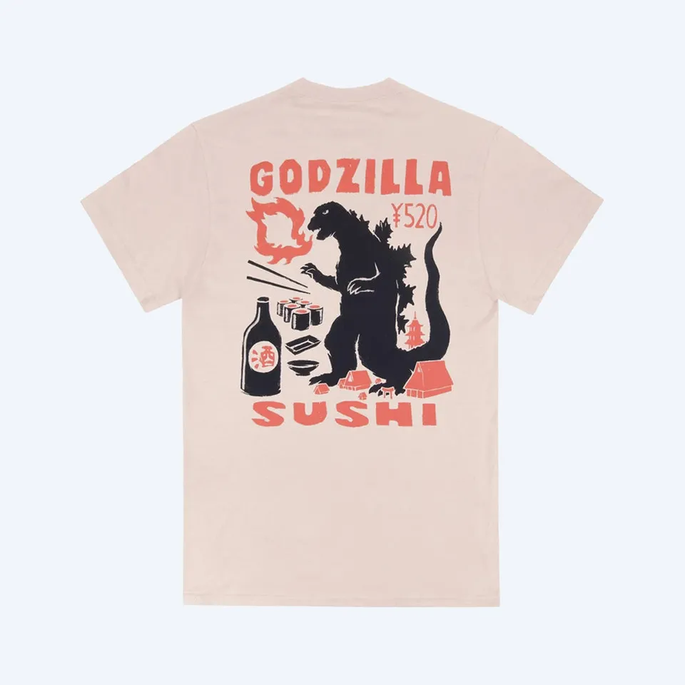 godzilla-sushi-block-print-t-shirt-beige-baumwolle image 1