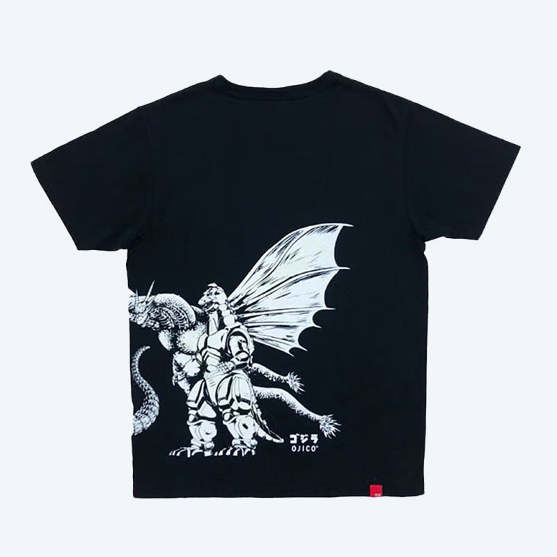 godzilla-ojico-glow-monsters-t-shirt-schwarz-baumwolle image 2