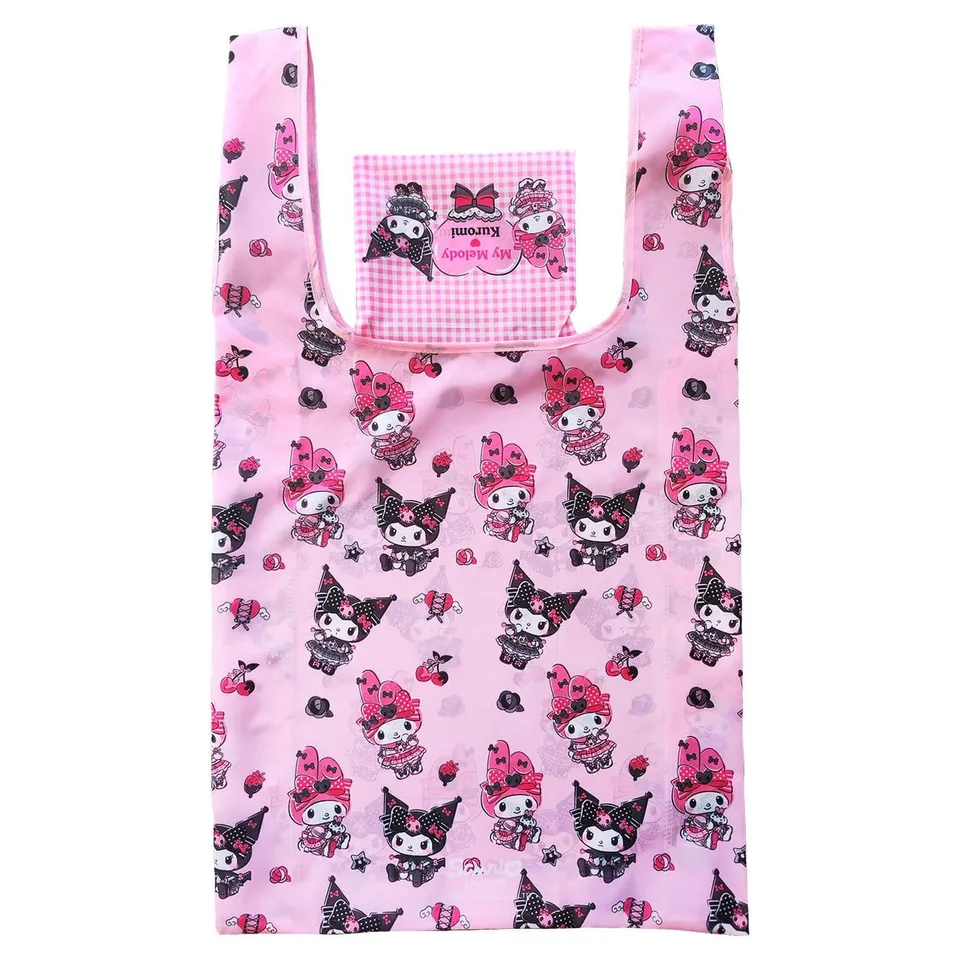 sanrio-pink-black-party-tragetasche-kuromi-faltbar image 1