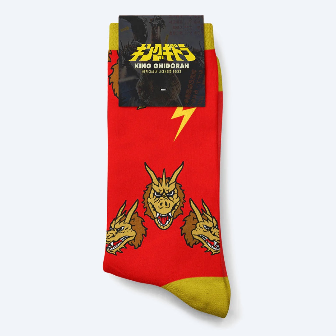 godzilla-king-ghidorah-socken-rot-gold-one-size image 2