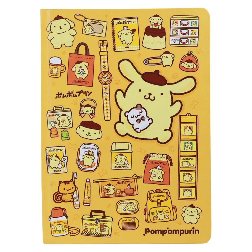 sanrio-pompompurin-a5-notizbuch-liniert-schulheft image 1