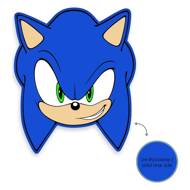 sonic-kopf-dekokissen-36-cm-polyester-fan-kissen image 1