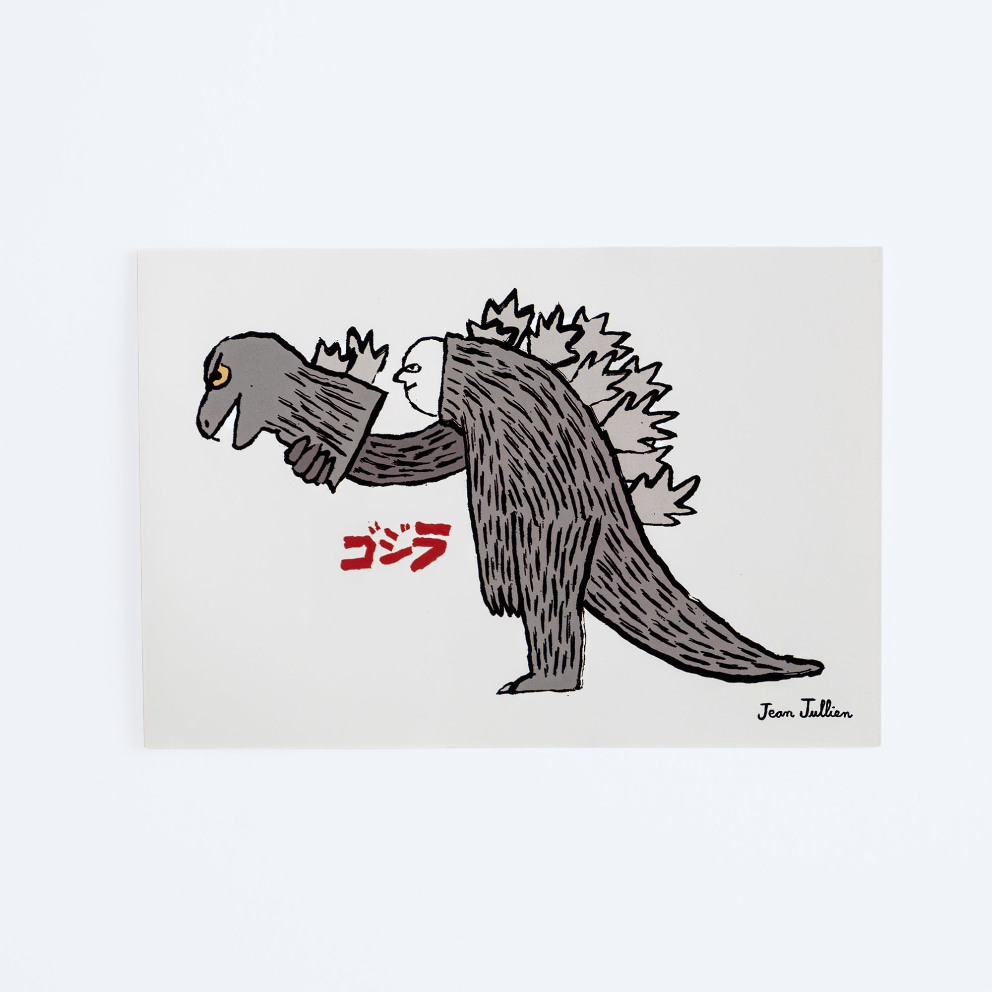 godzilla-the-art-jean-jullien-postkarte-wei image 1