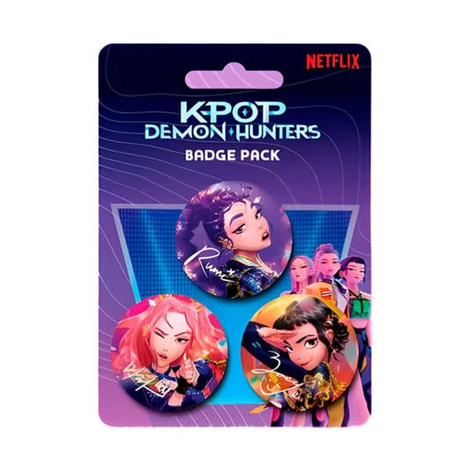 elbenwald-kpop-demon-hunters-buttons-3er-pack-anstecker-2-5-cm image 1