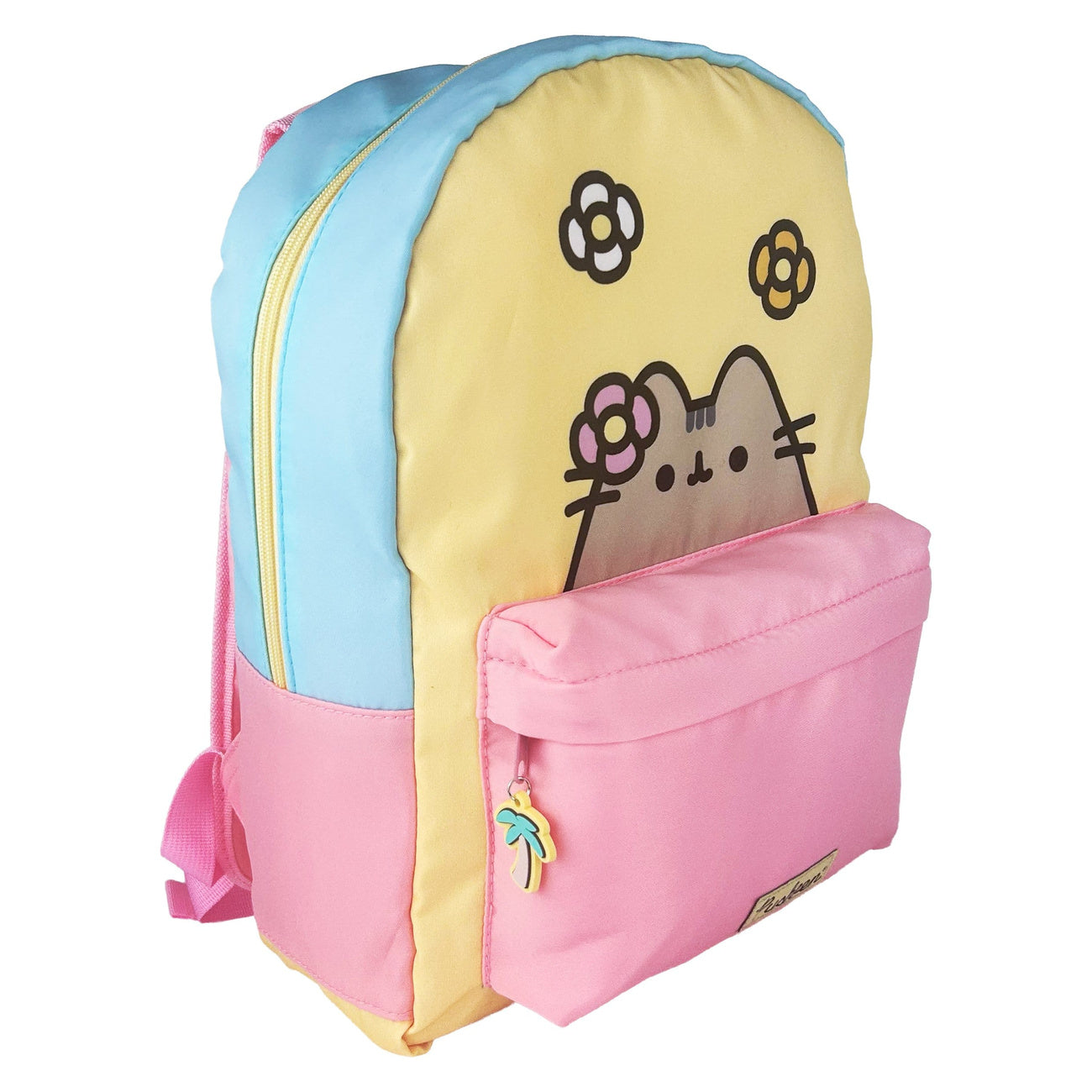 elbenwald-pusheen-rucksack-gelb-mit-katzen-motiv-schulrucksack image 3