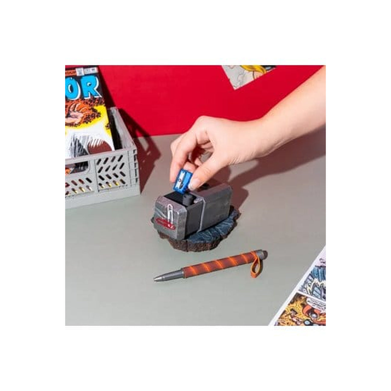 marvel-thor-hammer-stift-mit-halter-schreibset-schwarz image 5
