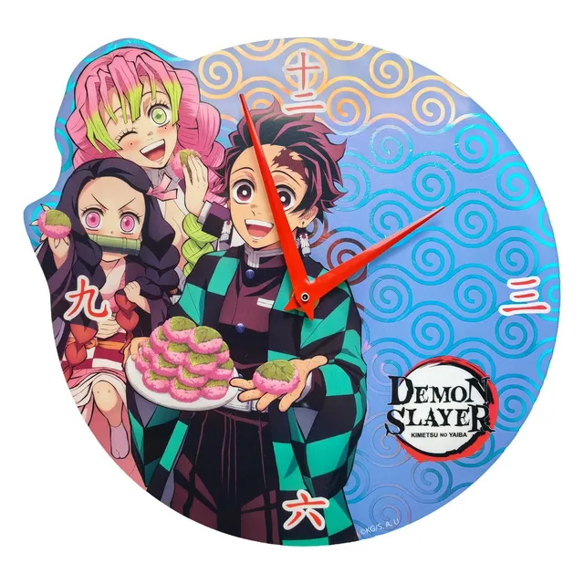 demon-slayer-kimetsu-no-yaiba-wanduhr-holographic-24-cm image 1