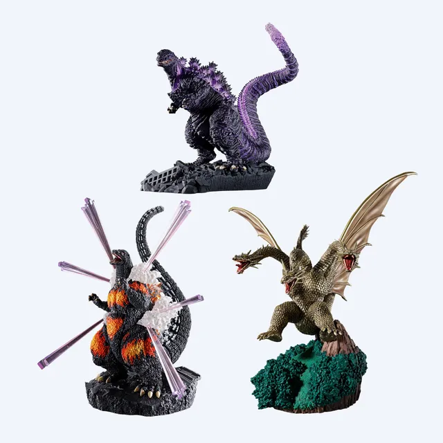 godzilla-ex-01-megahouse-petitrama-figur-3er-set-9-cm image 1