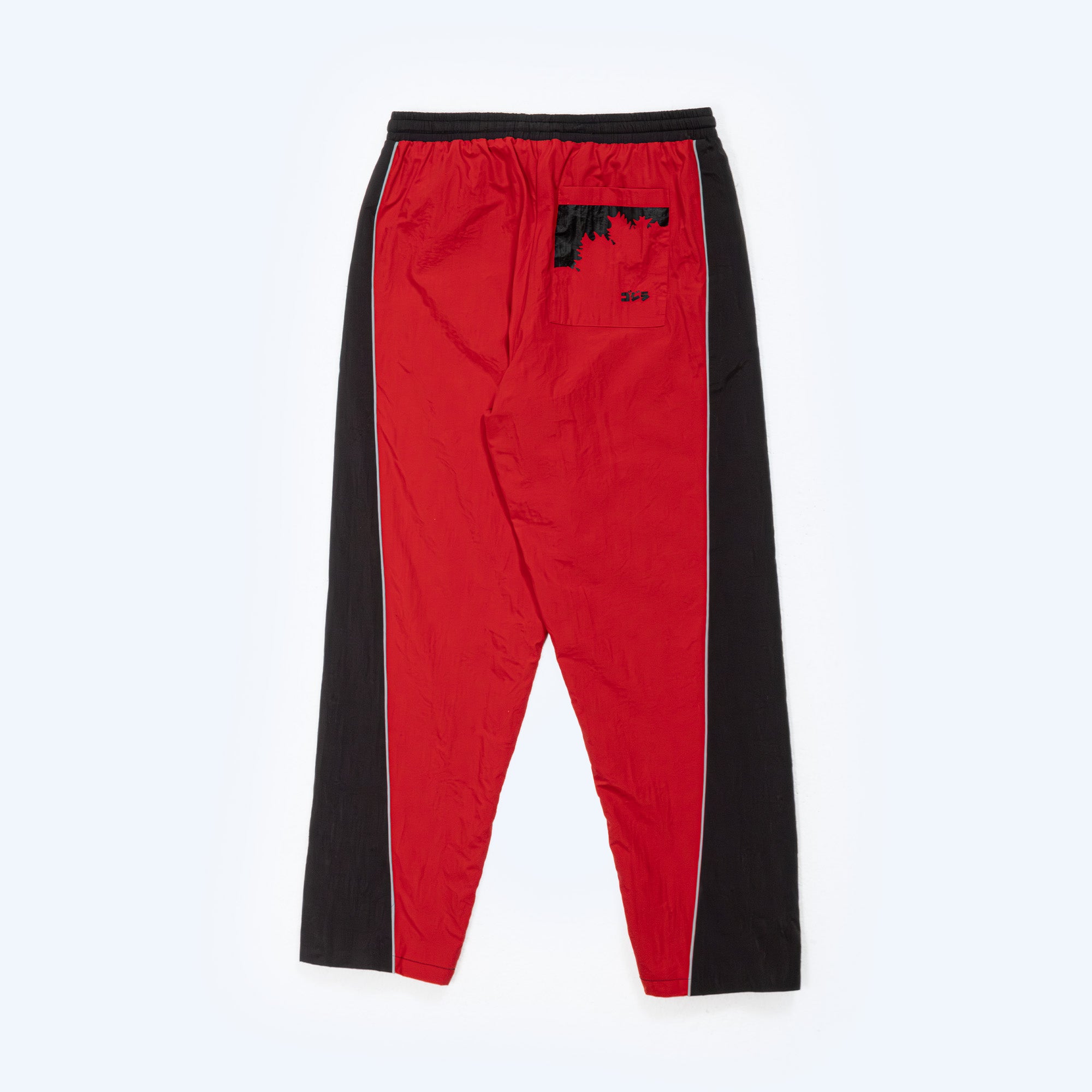 godzilla-essential-track-pant-hose-rot-schwarz-nylon image 2
