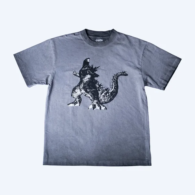 godzilla-minus-zero-vintage-t-shirt-grau-baumwolle image 1