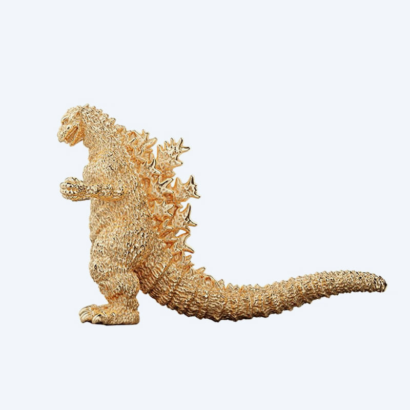 godzilla-1954-minifigur-gold-18k-gelbgold-limitiert-holzbox image 3