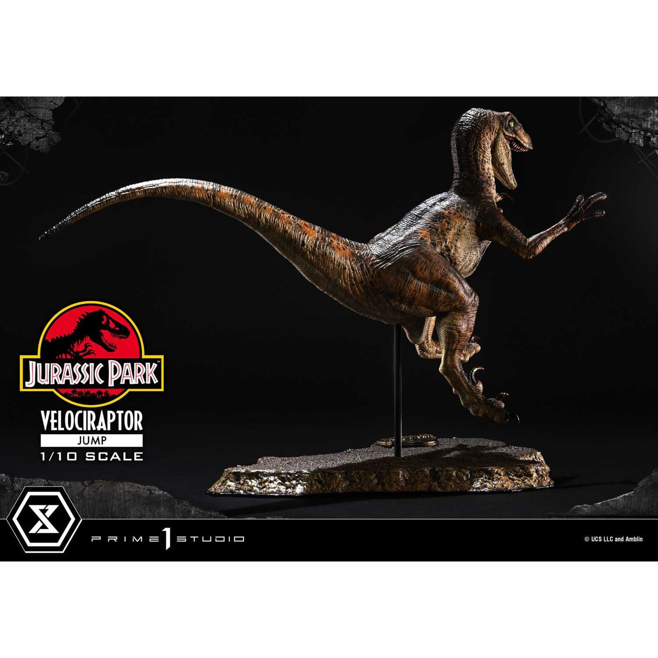 jurassic-park-velociraptor-jump-statue-21-cm-1-10-sammlerfigur image 8
