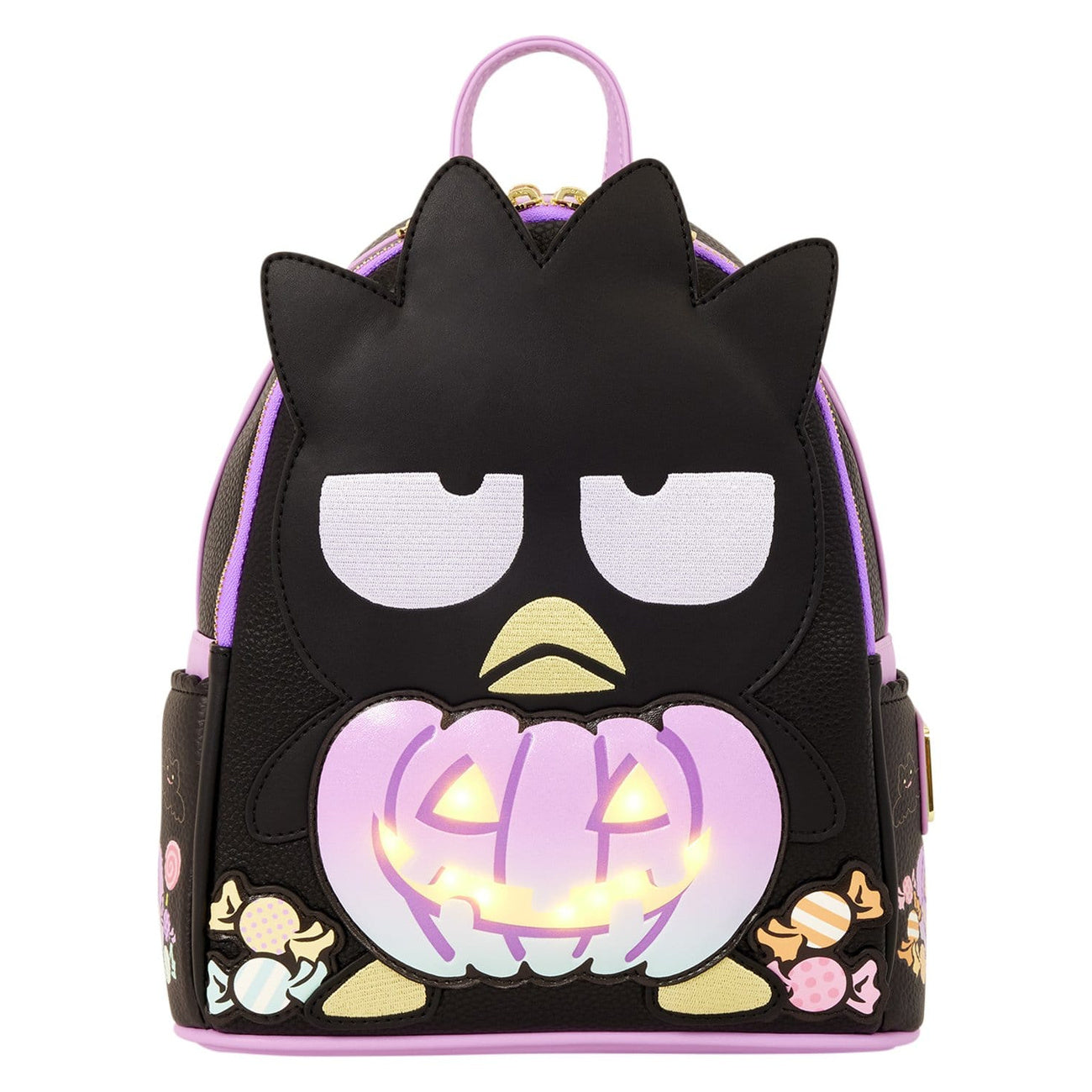 sanrio-loungefly-badtz-maru-pumpkin-mini-rucksack-orange image 2