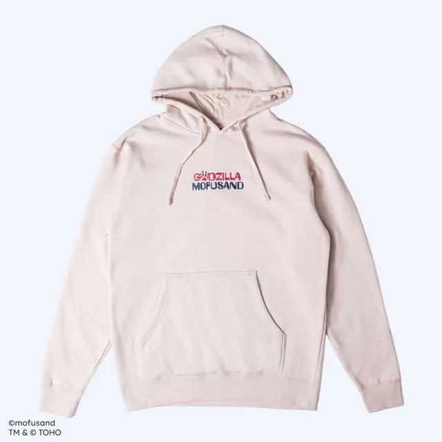 godzilla-mofusand-hoodie-creme-stickerei-baumwolle image 1