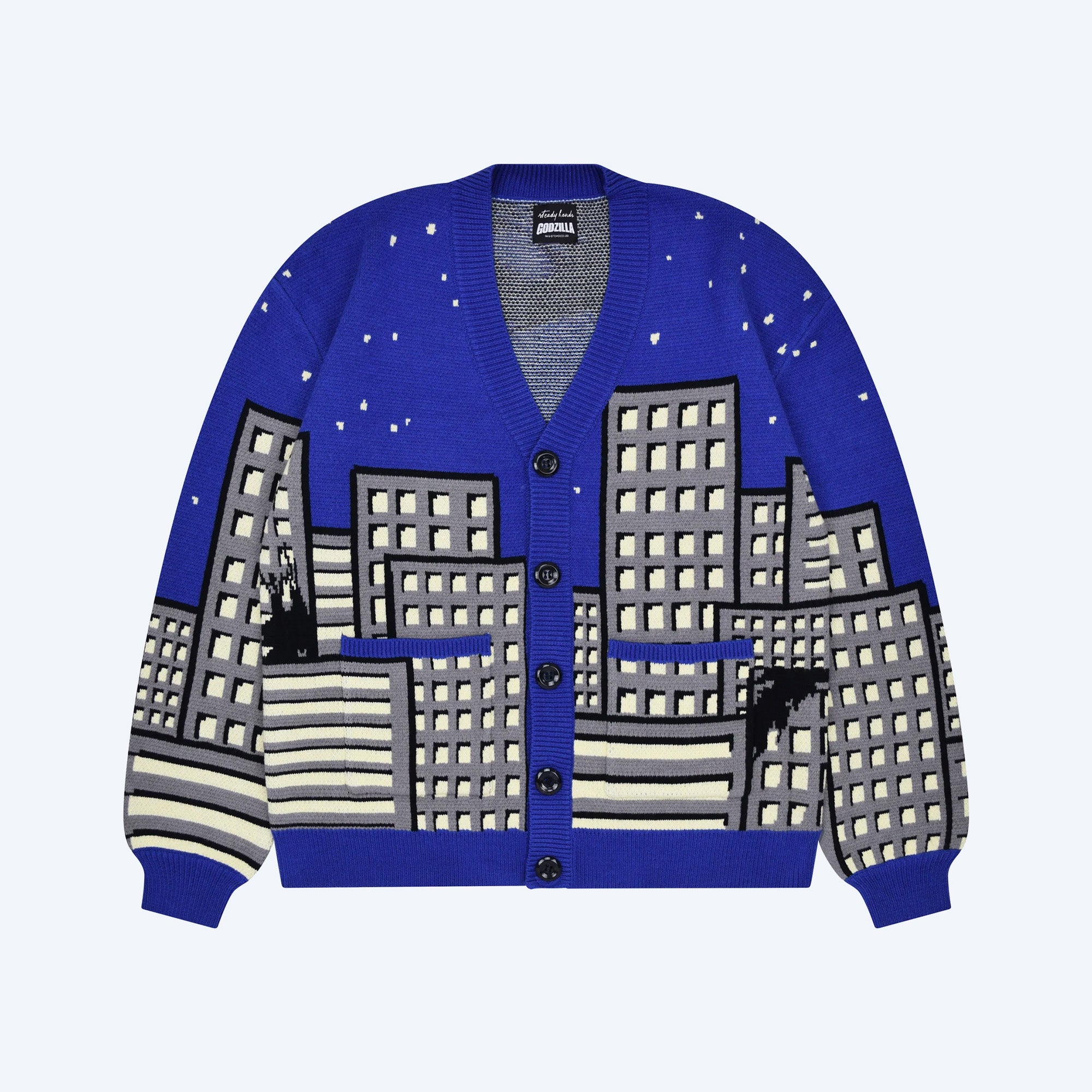 godzilla-cityscape-cardigan-strickjacke-gr-e-m-l image 1