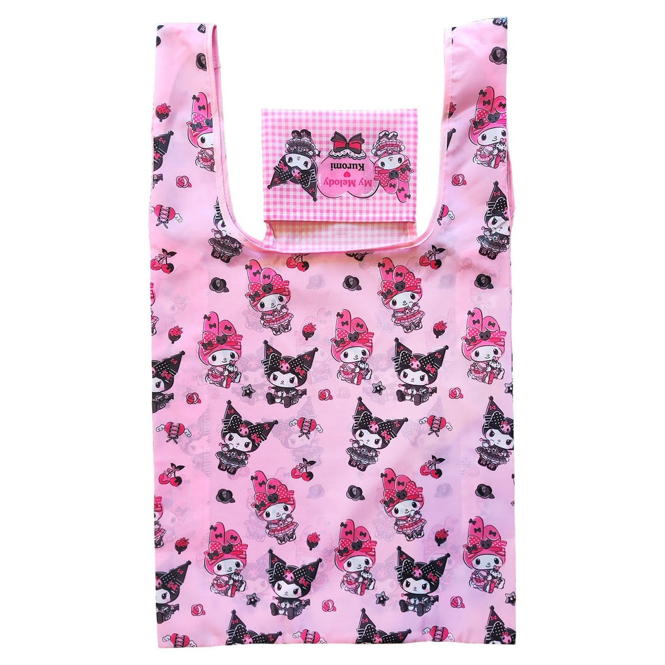 sanrio-pink-black-party-tragetasche-kuromi-faltbar image 2