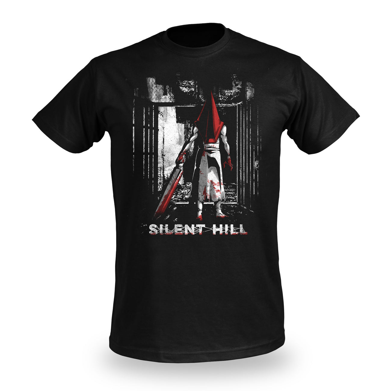 elbenwald-silent-hill-pyramid-head-t-shirt-schwarz-baumwolle image 3