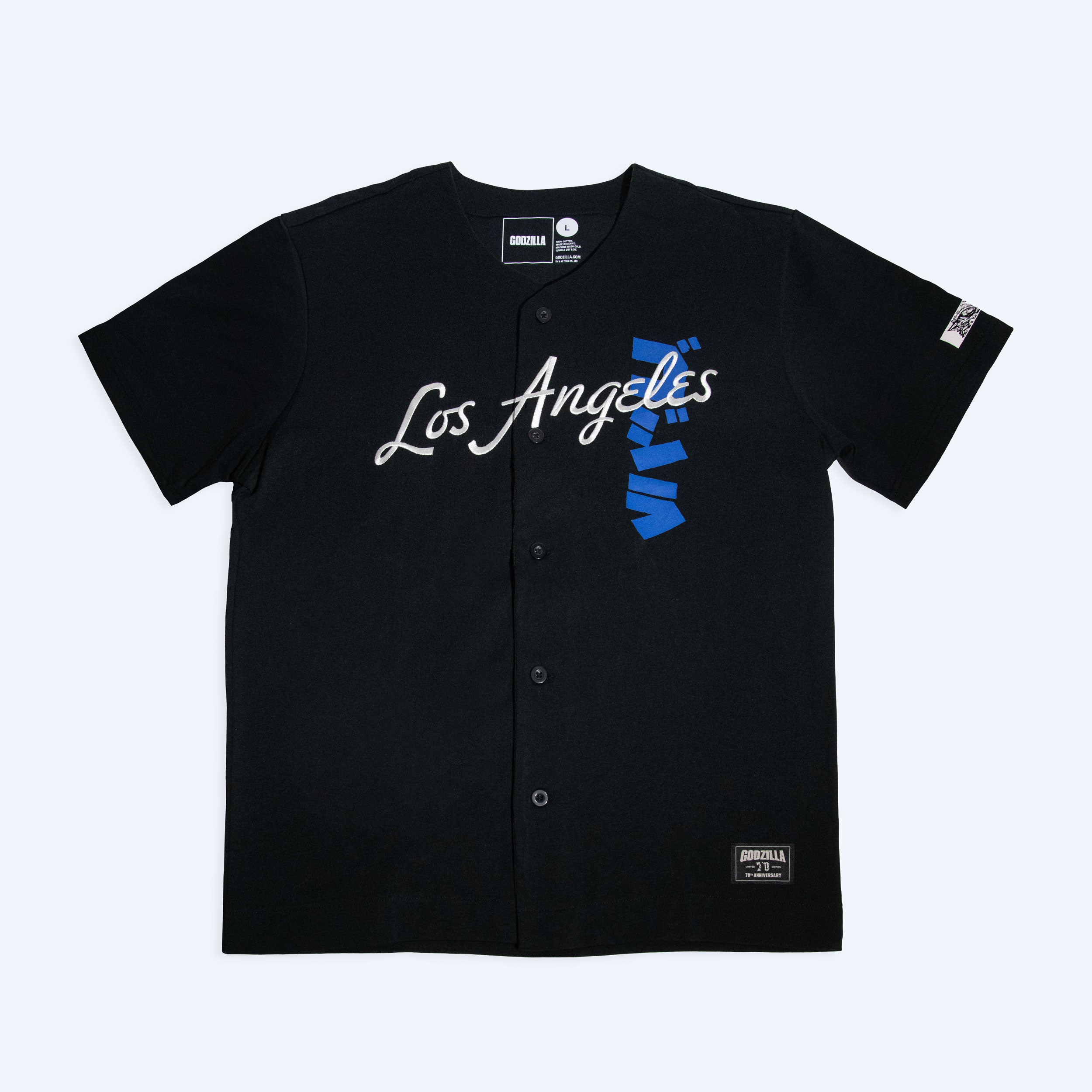 godzilla-baseball-collection-los-angeles-jersey-schwarz-100-cotton image 1