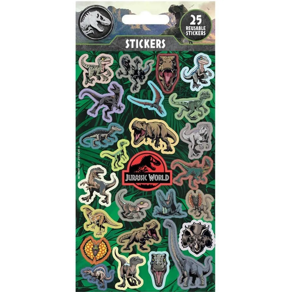 jurassic-world-sticker-pack-25-dinosaurier-aufkleber image 1