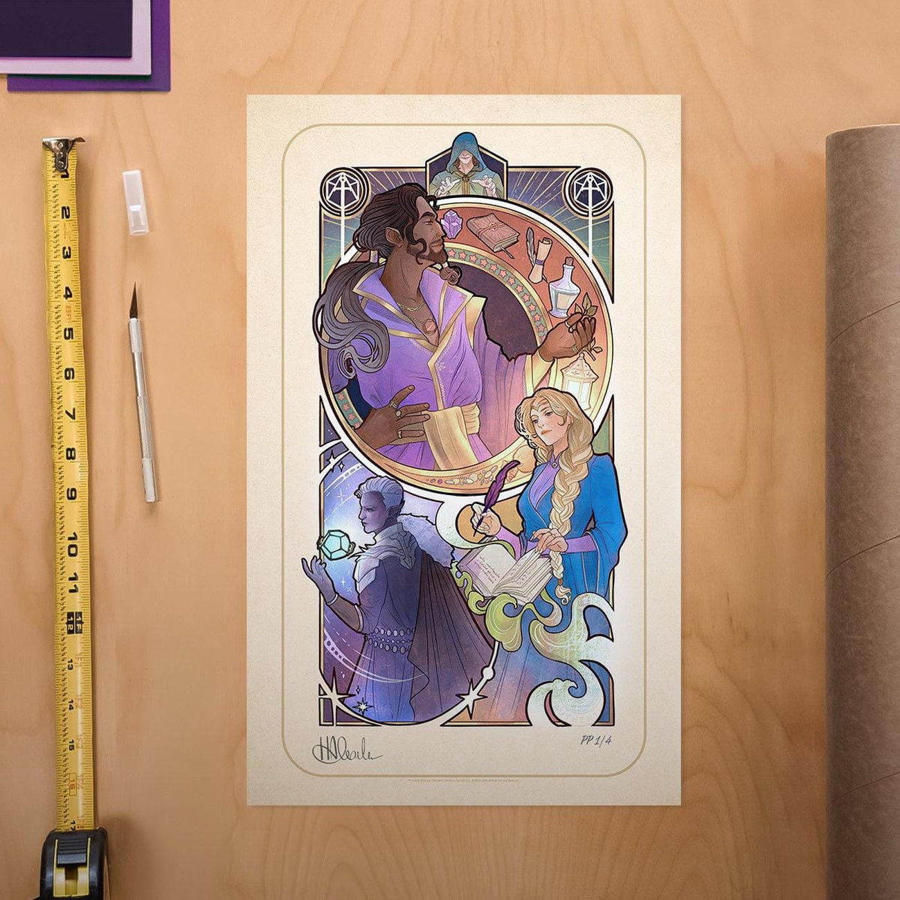 critical-role-matthew-mercer-kunstdruck-46x28-cm-art-nouveau image 2