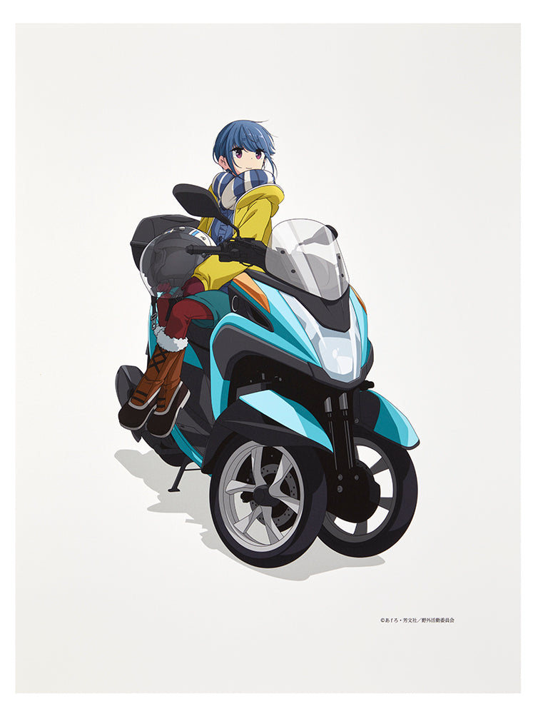 furyu-primo-art-yuru-camp-rin-kunstdruck-gerahmt-bike image 2