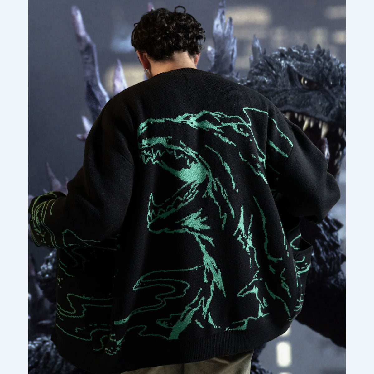 godzilla-king-of-the-monsters-cardigan-strickjacke-m-l image 3