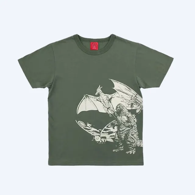 godzilla-ojico-glow-monsters-t-shirt-olive-gr-l-baumwolle image 1