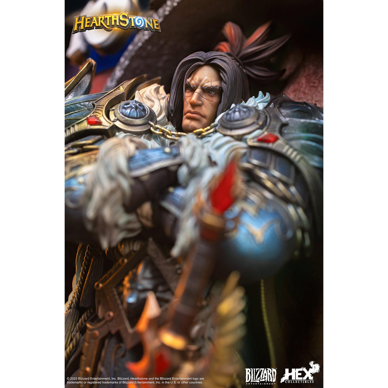 elbenwald-hearthstone-3d-art-frame-statue-varian-wrynn-31-cm image 4