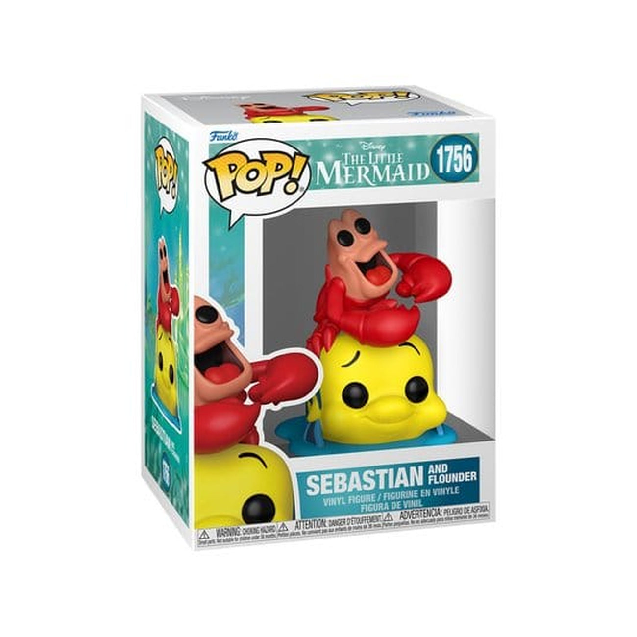 funko-pop-disney-arielle-sebastian-flounder-vinyl-figur-9-cm image 2