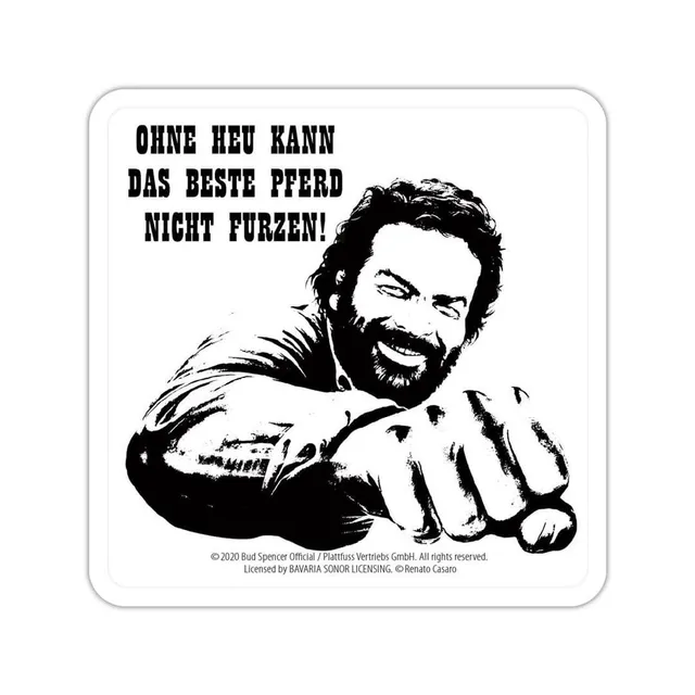 elbenwald-bud-spencer-bierdeckel-blech-faust-pferd-10x10-cm image 1