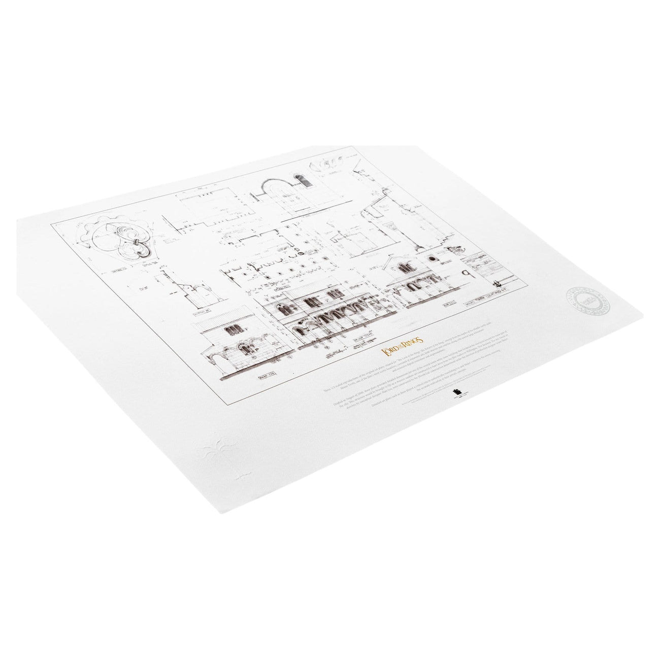 herr-der-ringe-bauplan-kunstdruck-courtyard-of-minas-59x42 image 2