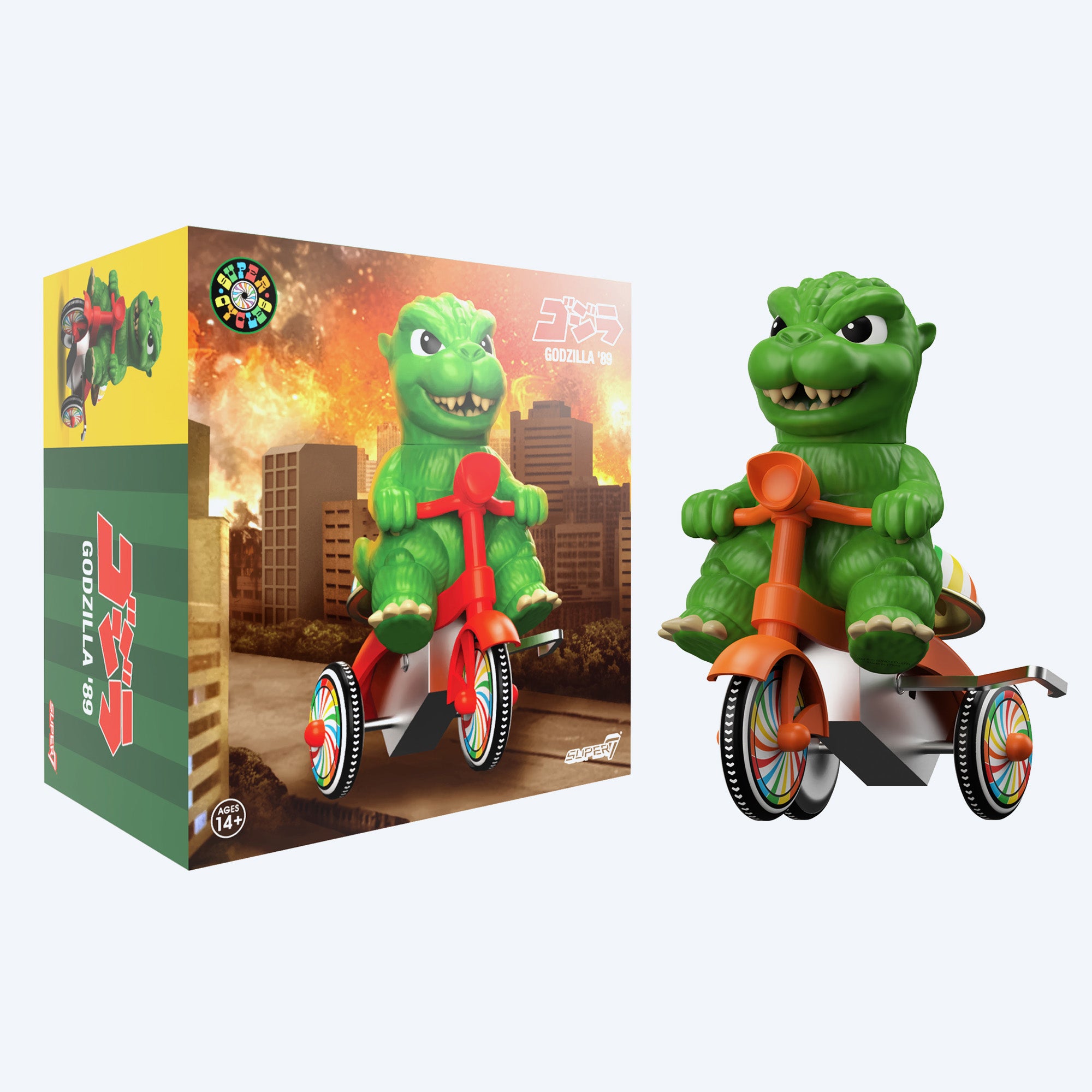 godzilla-super7-super-cycles-figur-gr-n-dreirad-aufziehfunktion image 5