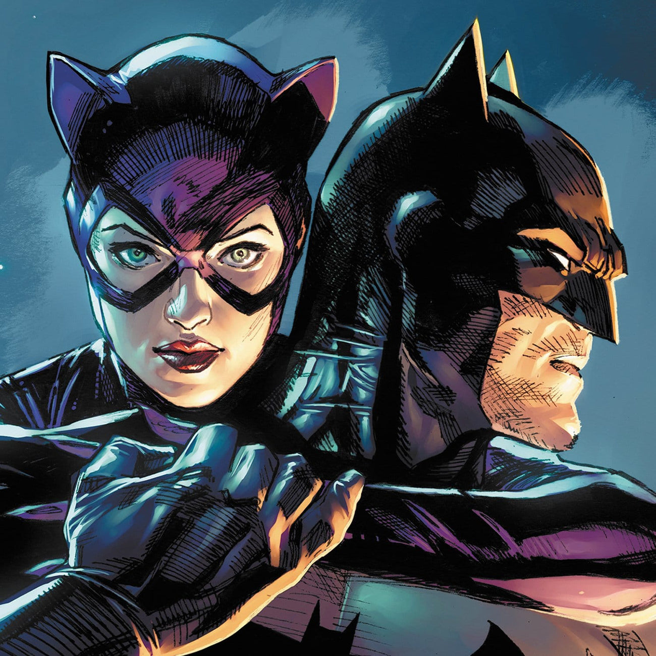 dc-comics-batman-catwoman-kunstdruck-61x41-cm-ungerahmt image 3