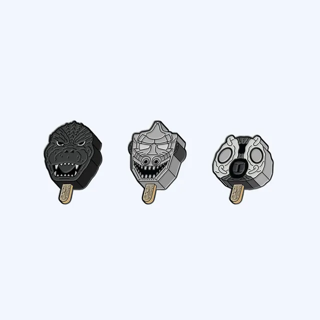 godzilla-x-frozen-culture-pin-set-emaille-schwarz-wei-3er image 1