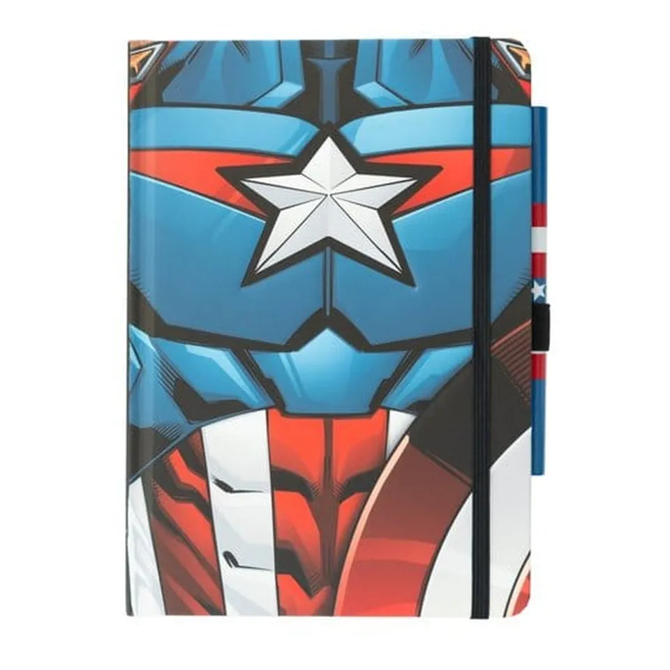 elbenwald-marvel-captain-america-notizbuch-a5-mit-stift image 1