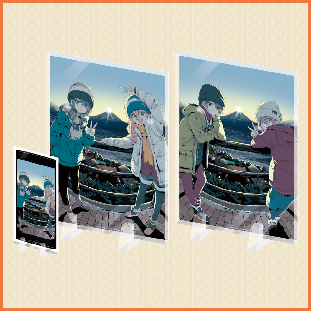 furyu-yuru-camp-acryl-artboard-13-5-cover-nadeshiko-rin-set image 1