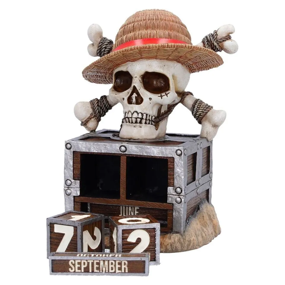elbenwald-one-piece-ewiger-kalender-luffy-jolly-roger-16-cm image 1