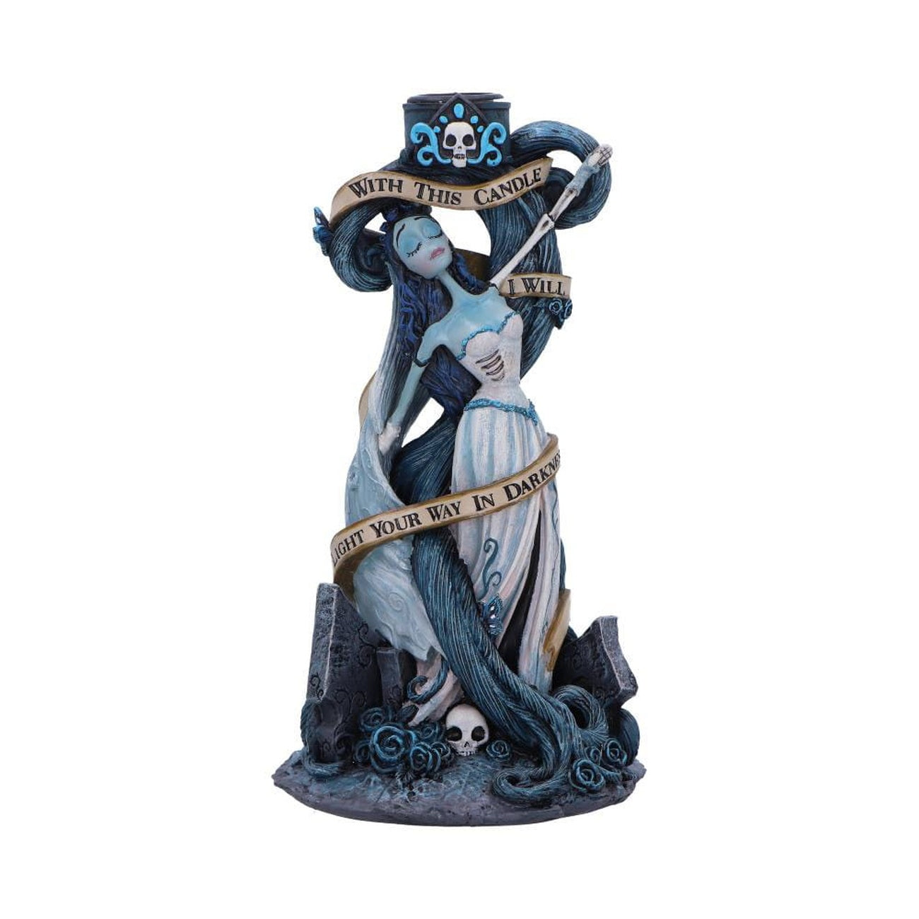 elbenwald-corpse-bride-with-this-candle-vow-kerzenst-nder-19-cm image 1