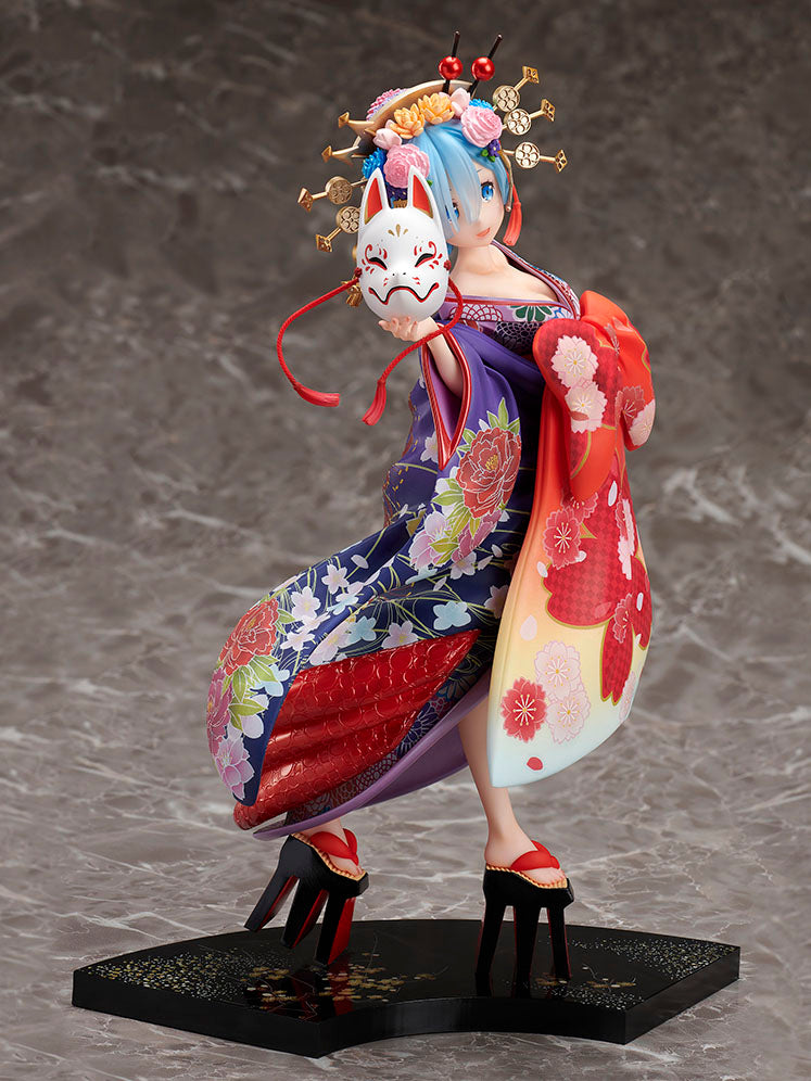 furyu-f-nex-rem-figur-oiran-dochu-1-7-kimono image 3