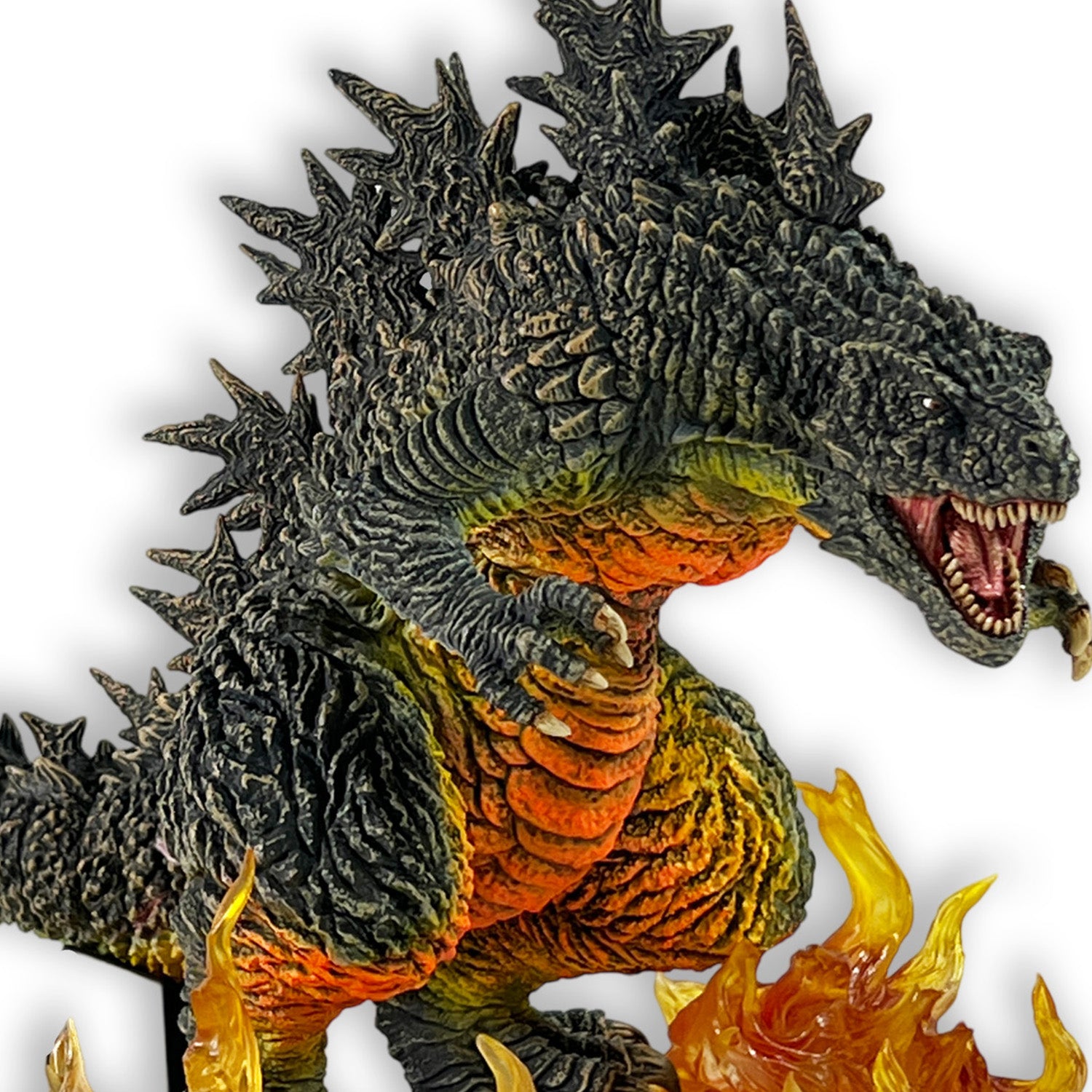godzilla-minus-one-first-form-odo-island-nightmare-statue-feuereffekt image 5