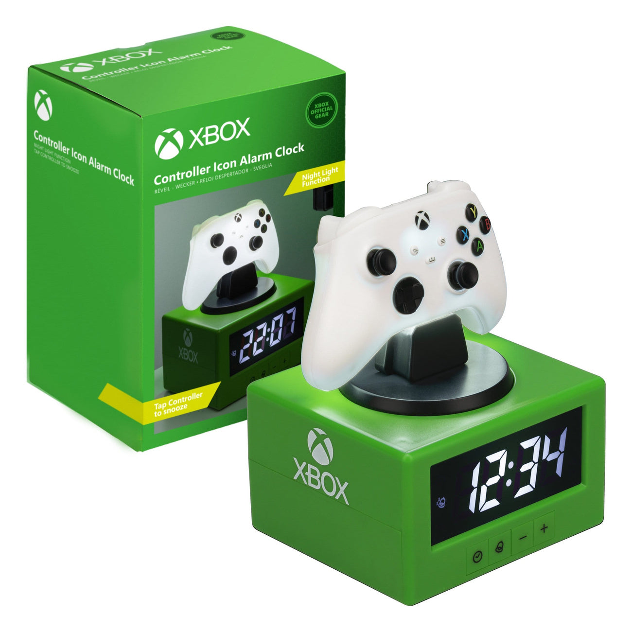 elbenwald-xbox-controller-icon-wecker-nachttisch-schwarz image 2